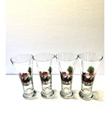 Budweiser Christmas Winter Scene Pilsner Beer Glasses - $277.99 MXN