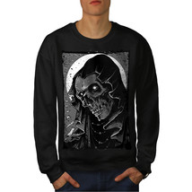 Wellcoda Grim Reaper Hell Skull Mens Sweatshirt, Demon Casual Pullover Jumper - £23.85 GBP+