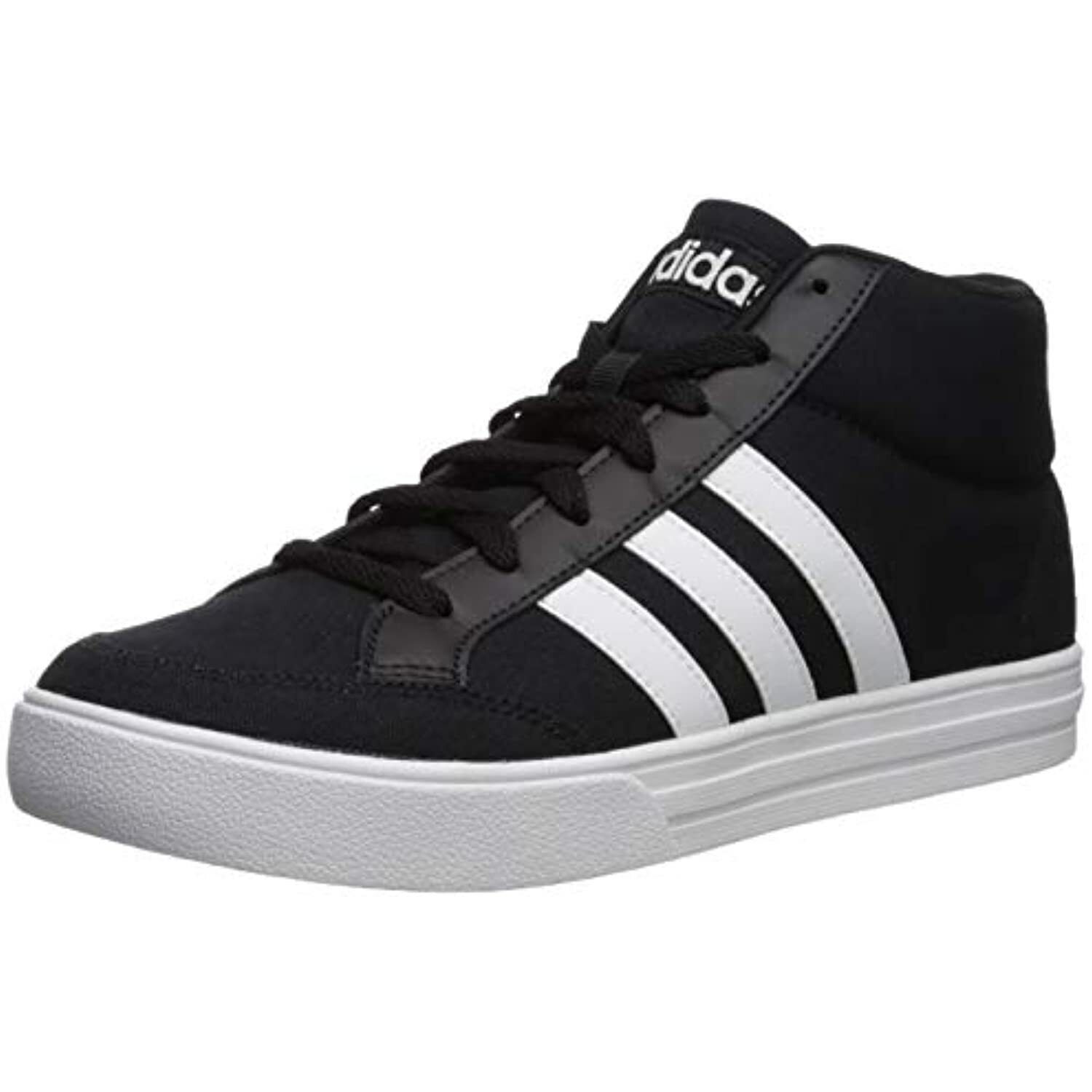 adidas Men&#39;s Vs Set Mid Sneaker Black/White/Black BB9890 - $35.30+