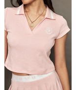 EleVen by Venus Williams Baseline Polo Women&#39;s Cropped SS Top, Size S Du... - $541.79 MXN