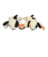 Set of 2 TY Beanie Baby SPOT the Dog 8&quot; Stuffed Animal - £11.61 GBP