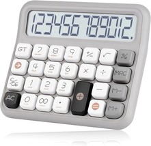 This Grey Desktop Calculator Has A 12-Digit Large Lcd Display, Large, - $44.95