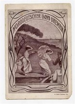 1903 Norddeutscher Lloyd Bremen Mail Steamer Kronprinz Wilhelm Dinner Menu  - £52.93 GBP