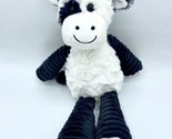 Patch Cow Corduroy Stuffed Animal Lovey Ribbed Plush Toy Black White 12” - $16.99