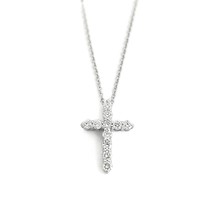Effy Diamond Cross Religious Pendant Necklace 14K White Gold, .44 CTW - £877.41 GBP