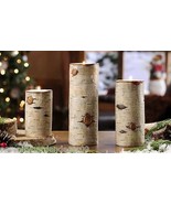 Birch Design Tealight Candle Holders Set of 3 Wood Look  Rustic 3 Heights - €32,80 EUR