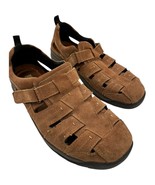 drew dublin men&#39;s light brown leather fisherman sandals 47717-2U shoes s... - $665.28 MXN