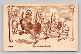 Artista Firmato H Machold Pasqua Guardia Anthropomorphic Animali Udb Cartolina - £11.82 GBP