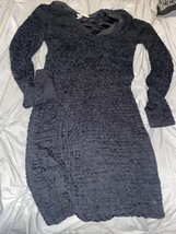 H&amp;M Slick Black Onyx l Blend Dress Size S - £10.87 GBP