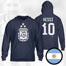 Argentina Messi Champions 3 Stars FIFA World Cup 2022 Navy Hoodie - £39.83 GBP+