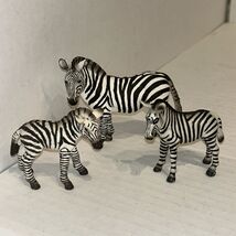Schleich Safari Zebra With 2 Baby Foal 2008 Animal Figure D-73508 E3 - $23.26