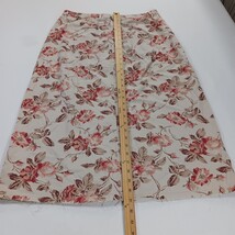 Eddie Bauer Women's Beige Floral Cotton A-Line Skirt Size 14 image 6
