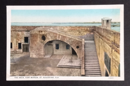 Fort Marion The Arch St Augustine Florida FL Curt Teich UNP Postcard c1920s - £4.76 GBP