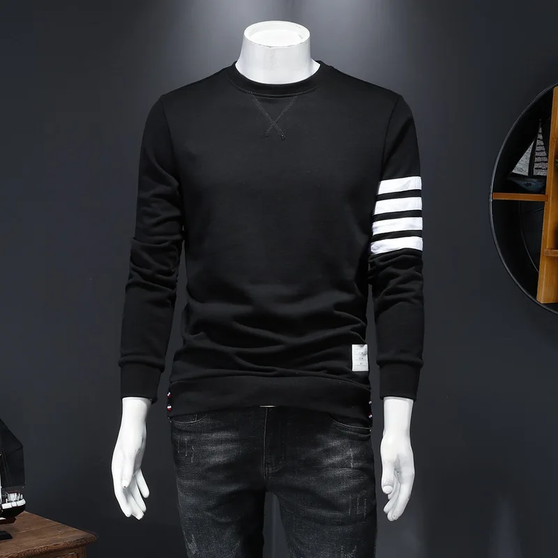 Light  fashion  autumn and winter casual sweater men&#39;s round neck slim fitting d - £167.90 GBP