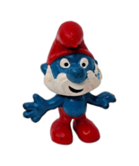 Vintage 1989 Schleich Smurfs Papa Smurf 2&quot; Figure Peyo Hong Kong - $8.90