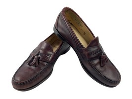 Allen Edmonds Loafers Men  11 D Maxfield Shoes Brown Red Woven Leather T... - $27.54