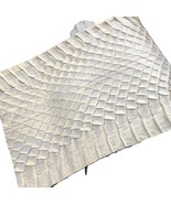 Snake Skin Leather Sankeskin Real Cobra Hide Gold Brushed White - $16.64 CAD+