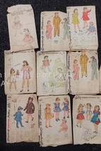 LOT 1940s vintage 9 different CHILD GIRL SEWING PATTERN size 2 dress pj ... - $64.30