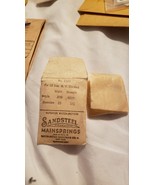 Antique Original Sandsteel Mainsprings Metal Case 18 size NY standard Wa... - $39.43 CAD