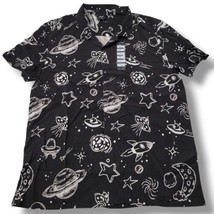 New Philcos Shirt Size Small S Hot Topic Space UFO Allover Print Button ... - $33.77