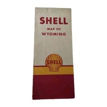 1940&#39;s Shell Foldable Travel Map of Wyoming - £8.55 GBP