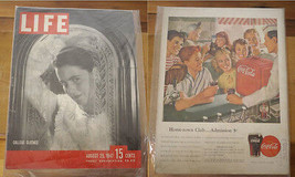 Vintage LIFE Magazine August 25 1947 - College Clothes, Coca Cola Coke Ad - £23.44 GBP