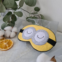 Minion sleep mask, Funny Sleep lover cartoon gift, Travel mask - $31.99