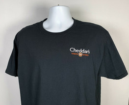 Cheddar&#39;s Scratch Kitchen Embroidered T Shirt Mens Large Black - £17.37 GBP