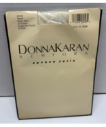 Donna Karan New York Opaque Satin White Small Sheer Hosiery Pantyhose St... - $9.90