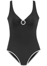 VIVANCE Swimsuit in Black with Contrast Buckle Detail UK 16 C/D Cup (fm2-4) - £48.87 GBP