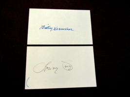 LONNY FREY BILLY HERMAN BROOKLYN DODGERS SIGNED AUTO VINTAGE INDEX CARD ... - $29.69