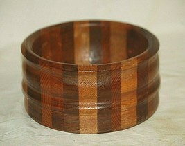 Vintage Turned Wooden Nut Fruit Bowl Decorative Art Woodenware Centerpie... - $42.56