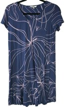 Soma Dress Size XS Womens Blue Paint Splash V Neck Short Sleeve Pajama Style - £18.07 GBP