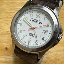 Timex Expedition Indiglo Quartz Watch Men Military Dial Leather Date New... - £20.47 GBP