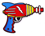 Ray Gun - Sci Fi Iron On Embroidered Patch 3 1/2&quot;X 2 1/2 &quot; - $4.99
