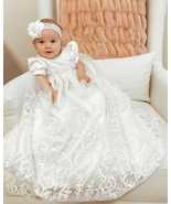 Girls White Christening &amp; Baptism Gown - Willow - $109.31
