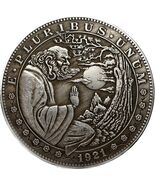 Meditierende Monk Fantasy Medaille auf 1921 American Dollar Design - $18.66 CAD