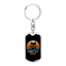 Shiba Inu Mom  Stainless Steel or 18k Gold Premium Swivel Dog Tag Keychain - £30.34 GBP+