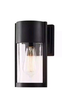 Hampton Bay Kempster5.5&quot; x 9.9&quot; 1-Light Matte Black Cylinder Wall Light ... - $453.88 MXN