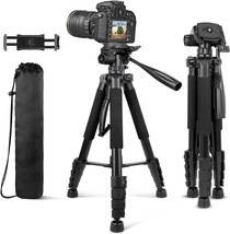 Aureday 74&quot; Camera Tripod With Travel Bag, Cell Phone Tripod With Wireless - £37.64 GBP