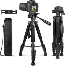 Aureday 74&quot; Camera Tripod With Travel Bag, Cell Phone Tripod With Wireless - £36.06 GBP