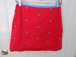 Lands&#39; End  Skort Red with Blue Whales Size 14 Girl&#39;s EUC - £12.83 GBP