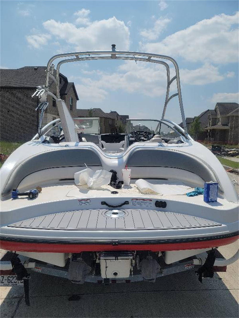 1995 Y a m a h a PC 27 Swim Platform Cockpit Boat EVA Faux Foam Teak Deck Floor