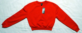 New $15 Wild Fable Christmas Red Crop Long Sleeve Top Sweatshirt Ribbed Cuffs S - £3.81 GBP