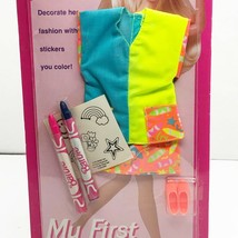 Vintage Barbie My First Fashions 1993 Mattel 10737 Decorate Crayons Stickers NOS - £15.51 GBP