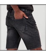 ALLSAINTS switch denim shorts in washed black denim button fly Size 31 - $67.01 CAD