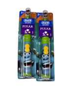 2 Pack Oral-B Pixar Monsters Kids Electric Battery Toothbrush Green Blue - $35.54 CAD