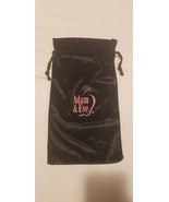 Adam &amp; Eve Black Red Velvet Storage Bag Drawstring Pouch Case 7x13 in. - £15.21 GBP