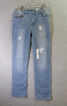 Arizona Jean Womens  Denim Blue Jeans Size 20 Distressed Slim Fit 31&quot; x ... - $14.01