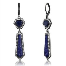 TK2723 - IP Light Black  (IP Gun) Stainless Steel Earrings with Precious... - $26.49